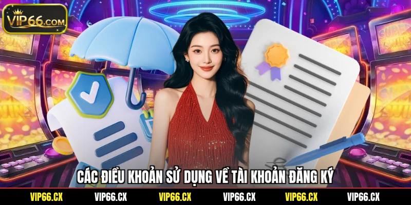 Các điều khoản sử dụng về tài khoản đăng ký